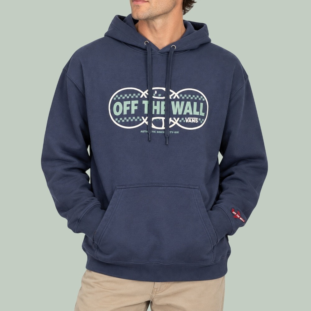 Vans Off The Wall Nonstop Pullover Hoodie Navy Blue Men's Size XL NEW